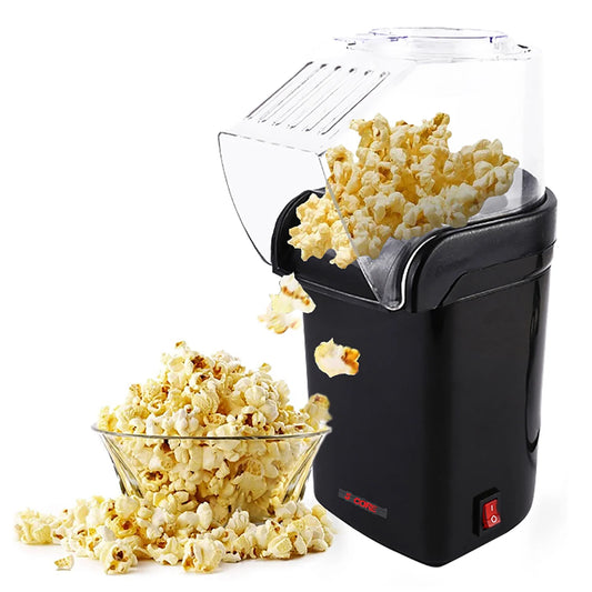5 Core Popcorn Machine 16 Cup Hot Air Popper Mini Portable Electric Pop Corn Maker Black
